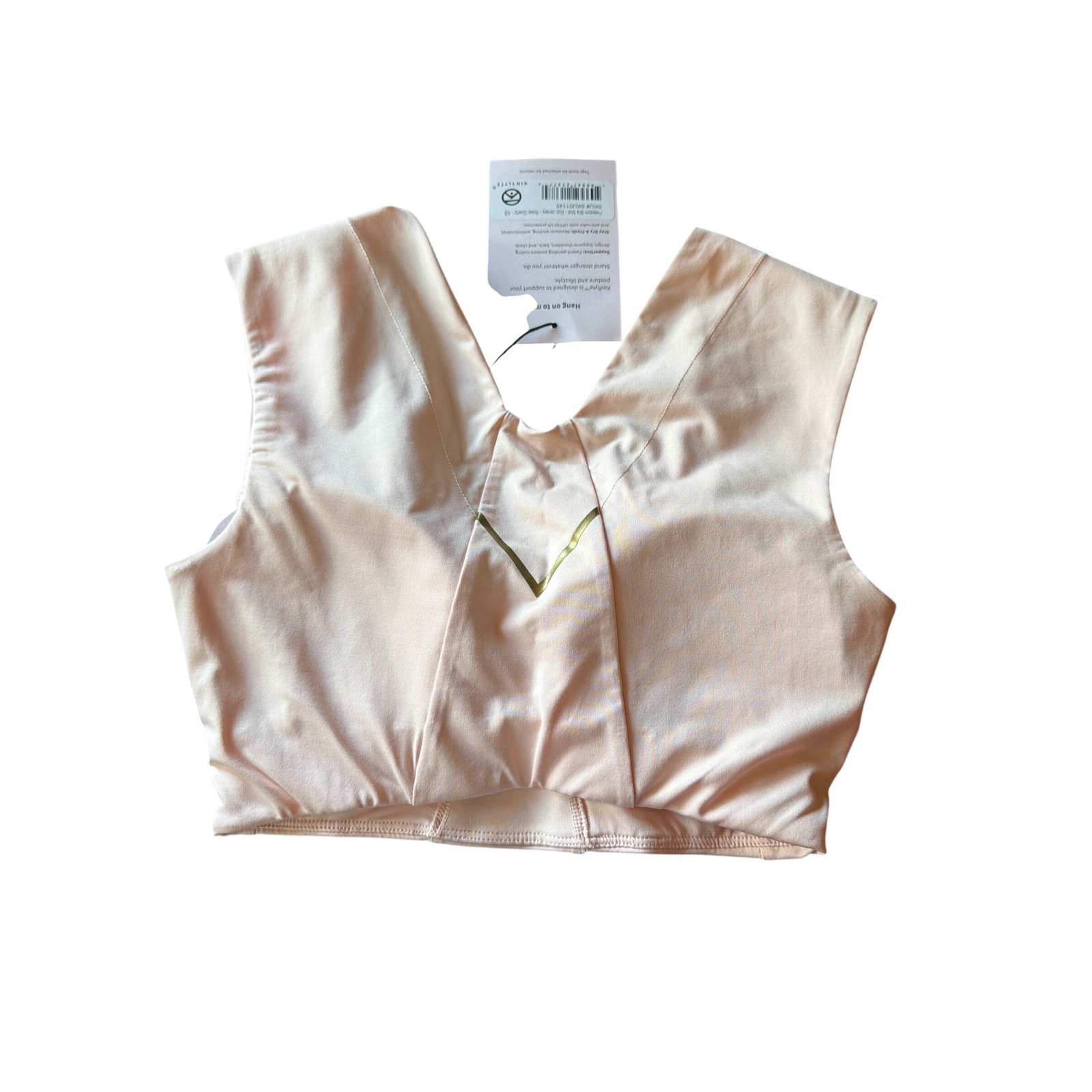 Kinflyte Sports Bra Rose Quartz Freedom Bra Mid Eco Jersey Posture Support Xs — image 5 of 5